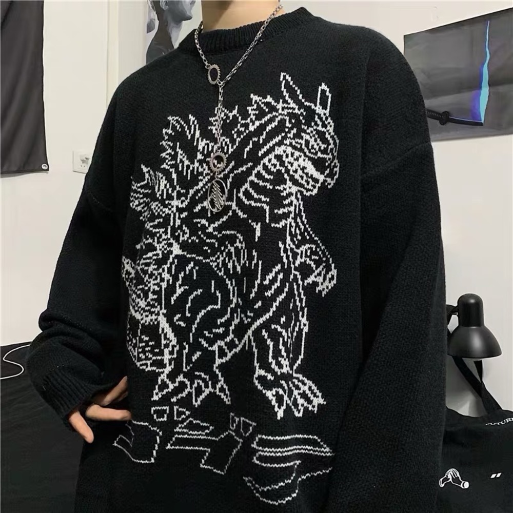 Oversized Godzilla Sweater